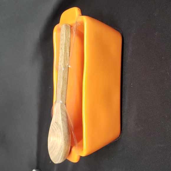 Rae Dunn NWT "FEAST" Mini Loaf Pan with Wooden Spoon - Picture 4 of 5